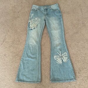 BDG Blue Butterfly Jeans, size 24 (runs a little big)